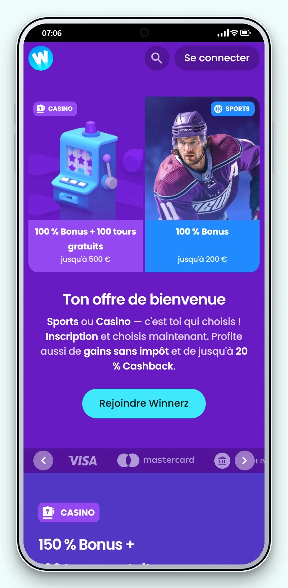 casino zonder account met Trustly: de mobiele spellobby van Winnerz
