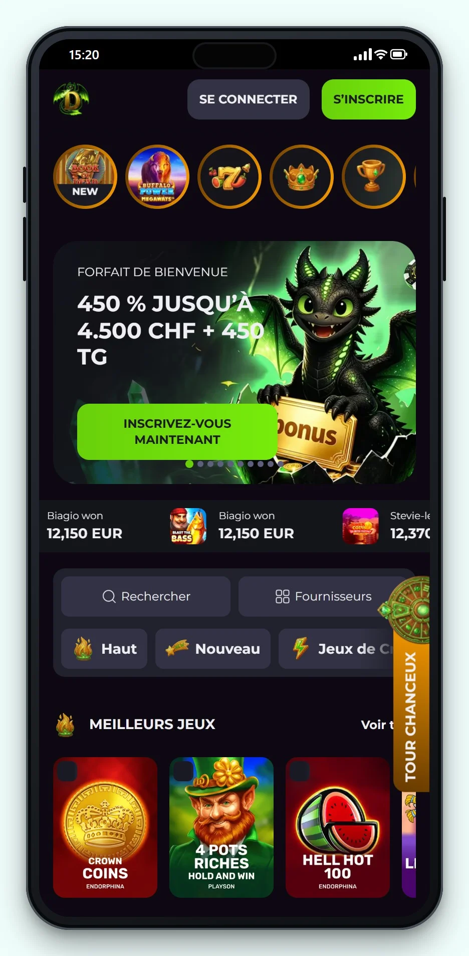 casino en ligne trustly: le lobby mobile de Drakaris