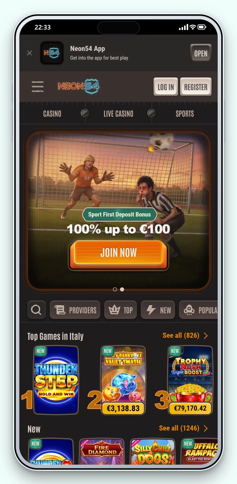 best online casinos that accept trustly: Neon54 on mobile